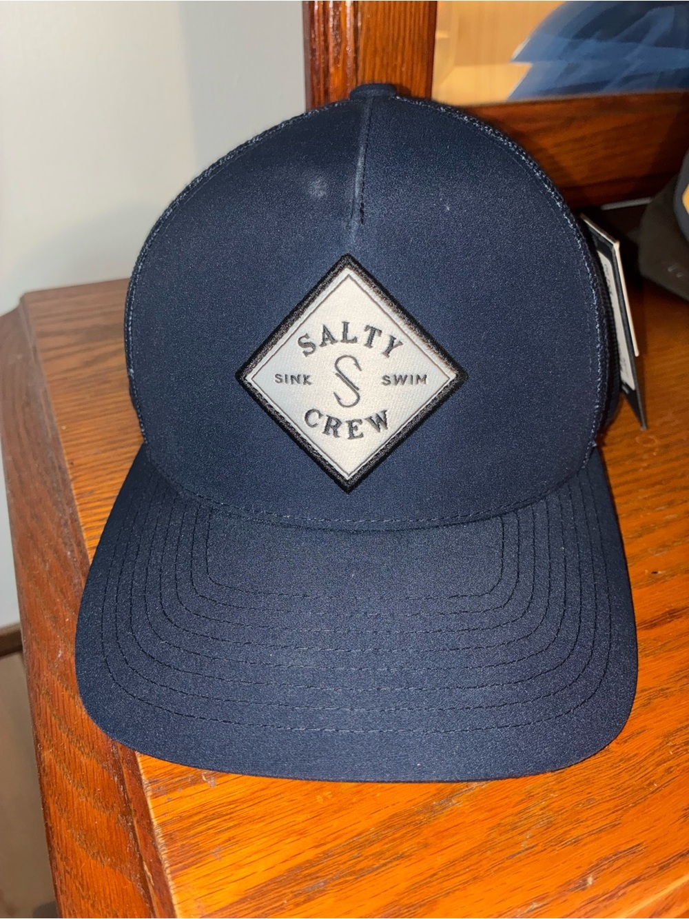 Salty Crew Navy Diamond Patch Trucker Hat